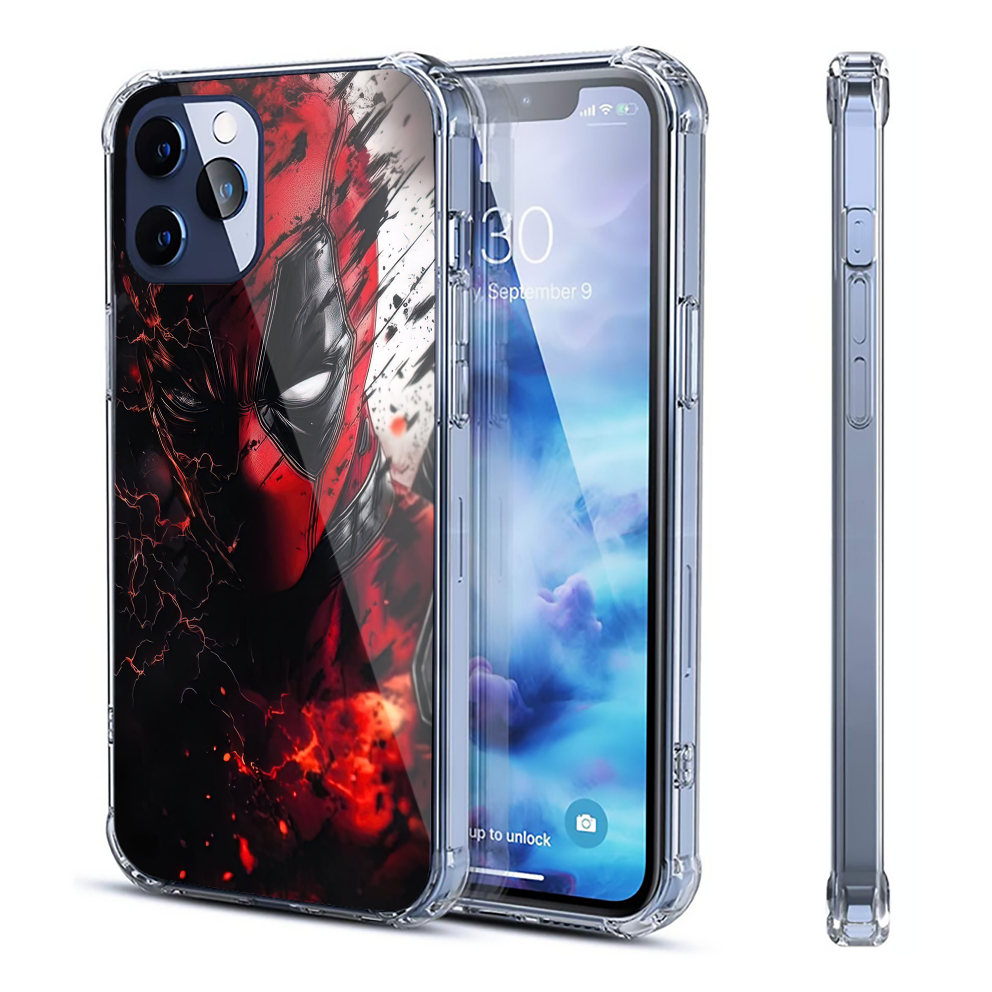 （画像用） Deadpool デッドプール 【iPhone 12シリーズ対応】透明スマホケース（クリアソフトケース）